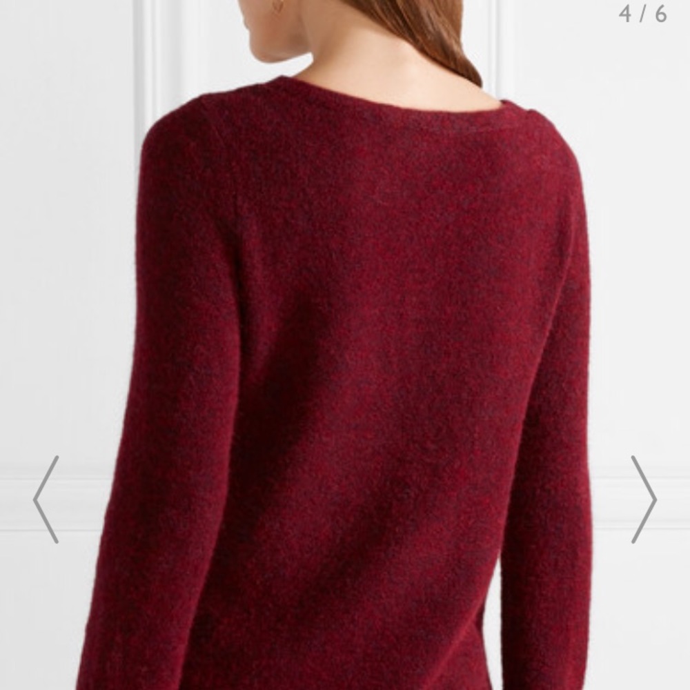 Lace up sweater- burgundy - Picture 4 of 8